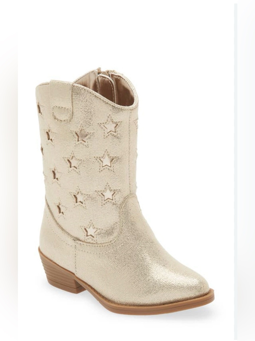 TUCKER & TATE KIDS CHARLI COWBOY BOOTS GLITTER/METALLIC GOLD (8)